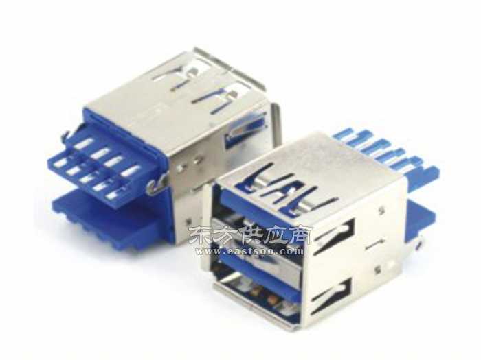 大量供應USB3.0 A型180度焊線式雙彈片電腦連接器 電子真空器件制造的關鍵組件